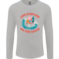 Wakeboarder Water Sports Wakeboarding Mens Long Sleeve T-Shirt Sports Grey