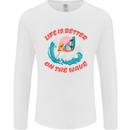 Wakeboarder Water Sports Wakeboarding Mens Long Sleeve T-Shirt White