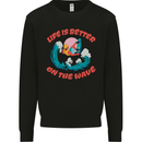 Wakeboarder Water Sports Wakeboarding Mens Sweatshirt Jumper Black