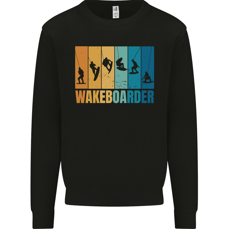 Wakeboarder Water Sports Wakeboarding Mens Sweatshirt Jumper Black