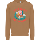 Wakeboarder Water Sports Wakeboarding Mens Sweatshirt Jumper Caramel Latte