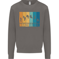 Wakeboarder Water Sports Wakeboarding Mens Sweatshirt Jumper Charcoal