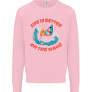 Wakeboarder Water Sports Wakeboarding Mens Sweatshirt Jumper Light Pink