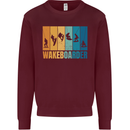 Wakeboarder Water Sports Wakeboarding Mens Sweatshirt Jumper Maroon