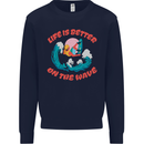 Wakeboarder Water Sports Wakeboarding Mens Sweatshirt Jumper Navy Blue