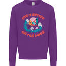 Wakeboarder Water Sports Wakeboarding Mens Sweatshirt Jumper Purple
