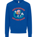 Wakeboarder Water Sports Wakeboarding Mens Sweatshirt Jumper Royal Blue