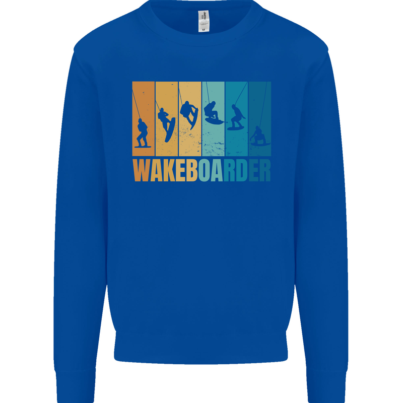 Wakeboarder Water Sports Wakeboarding Mens Sweatshirt Jumper Royal Blue