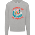 Wakeboarder Water Sports Wakeboarding Mens Sweatshirt Jumper Sports Grey