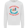 Wakeboarder Water Sports Wakeboarding Mens Sweatshirt Jumper White