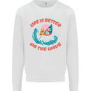 Wakeboarder Water Sports Wakeboarding Mens Sweatshirt Jumper White