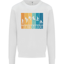 Wakeboarder Water Sports Wakeboarding Mens Sweatshirt Jumper White