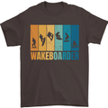 Wakeboarder Water Sports Wakeboarding Mens T-Shirt Cotton Gildan Dark Chocolate