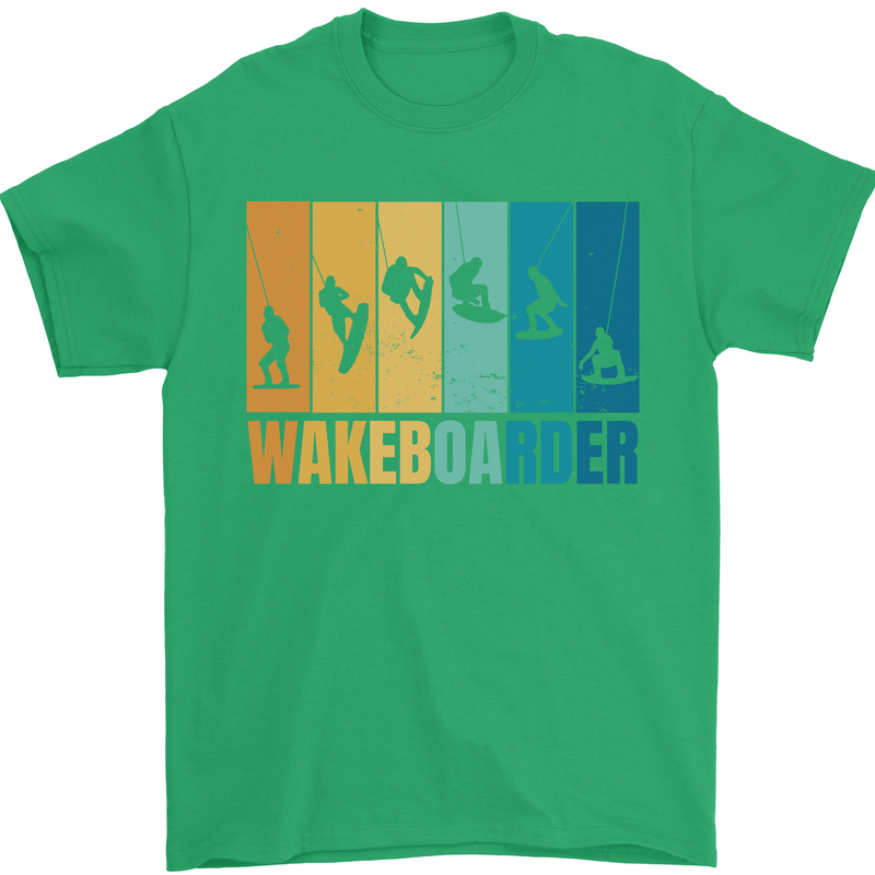 Wakeboarder Water Sports Wakeboarding Mens T-Shirt Cotton Gildan Irish Green