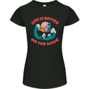 Wakeboarder Water Sports Wakeboarding Womens Petite Cut T-Shirt Black
