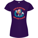 Wakeboarder Water Sports Wakeboarding Womens Petite Cut T-Shirt Purple