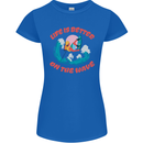 Wakeboarder Water Sports Wakeboarding Womens Petite Cut T-Shirt Royal Blue