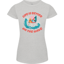 Wakeboarder Water Sports Wakeboarding Womens Petite Cut T-Shirt Sports Grey