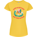 Wakeboarder Water Sports Wakeboarding Womens Petite Cut T-Shirt Yellow