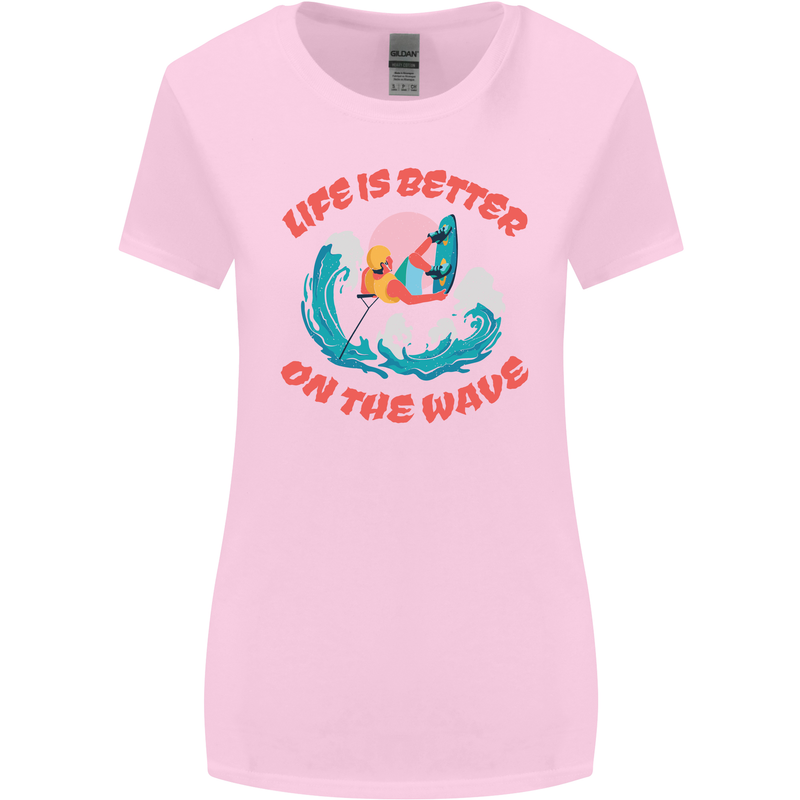 Wakeboarder Water Sports Wakeboarding Womens Wider Cut T-Shirt Light Pink