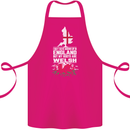 Wales My Roots Are Scottish Cotton Apron 100% Organic Pink