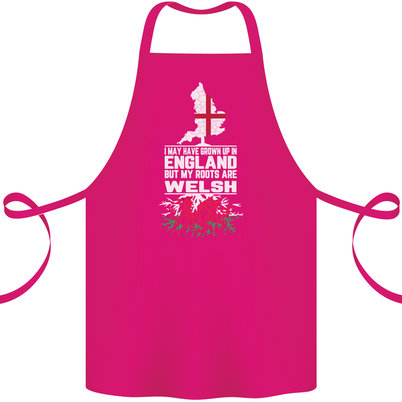Wales My Roots Are Scottish Cotton Apron 100% Organic Pink