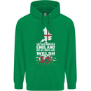 Wales My Roots Are Scottish Mens 80% Cotton Hoodie Irish Green