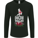 Wales My Roots Are Scottish Mens Long Sleeve T-Shirt Black