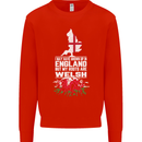 Wales My Roots Are Scottish Mens Sweatshirt Jumper Bright Red