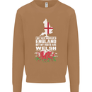 Wales My Roots Are Scottish Mens Sweatshirt Jumper Caramel Latte