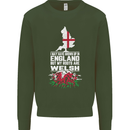 Wales My Roots Are Scottish Mens Sweatshirt Jumper Forest Green