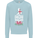 Wales My Roots Are Scottish Mens Sweatshirt Jumper Light Blue
