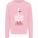 Wales My Roots Are Scottish Mens Sweatshirt Jumper Light Pink