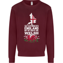 Wales My Roots Are Scottish Mens Sweatshirt Jumper Maroon