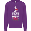 Wales My Roots Are Scottish Mens Sweatshirt Jumper Purple
