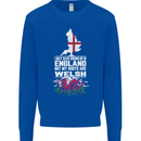 Wales My Roots Are Scottish Mens Sweatshirt Jumper Royal Blue