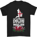 Wales My Roots Are Scottish Mens T-Shirt Cotton Gildan Black