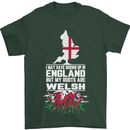 Wales My Roots Are Scottish Mens T-Shirt Cotton Gildan Forest Green