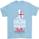 Wales My Roots Are Scottish Mens T-Shirt Cotton Gildan Light Blue