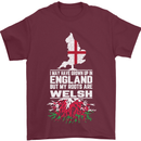 Wales My Roots Are Scottish Mens T-Shirt Cotton Gildan Maroon