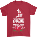 Wales My Roots Are Scottish Mens T-Shirt Cotton Gildan Red