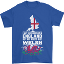 Wales My Roots Are Scottish Mens T-Shirt Cotton Gildan Royal Blue