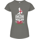 Wales My Roots Are Scottish Womens Petite Cut T-Shirt Charcoal