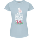 Wales My Roots Are Scottish Womens Petite Cut T-Shirt Light Blue