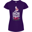 Wales My Roots Are Scottish Womens Petite Cut T-Shirt Purple