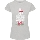 Wales My Roots Are Scottish Womens Petite Cut T-Shirt Sports Grey