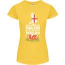 Wales My Roots Are Scottish Womens Petite Cut T-Shirt Yellow