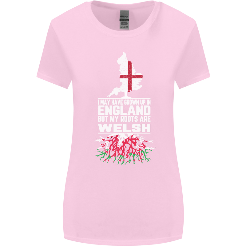 Wales My Roots Are Scottish Womens Wider Cut T-Shirt Light Pink