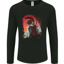 Wandering Gladiator Spartan Bodybuilding MMA Mens Long Sleeve T-Shirt Black