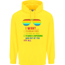 Want to Break Free Ride My Bike Funny LGBT Childrens Kids Hoodie Yellow